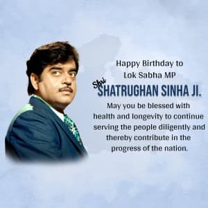 Shatrughan Sinha Birthday marketing flyer