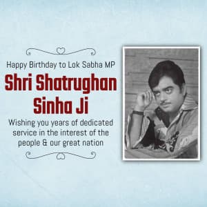 Shatrughan Sinha Birthday creative image