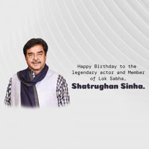 Shatrughan Sinha Birthday Facebook Poster