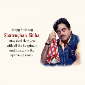 Shatrughan Sinha Birthday poster Maker