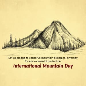 International Mountain Day marketing poster