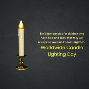 Worldwide Candle Lighting Day whatsapp status poster