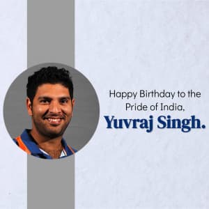 Yuvraj Singh Birthday creative image