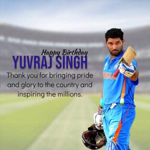 Yuvraj Singh Birthday Facebook Poster