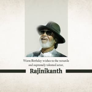 Rajinikanth Birthday creative image