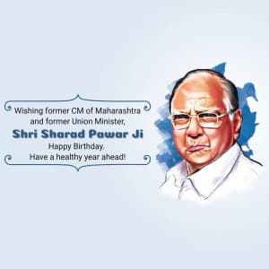 Sharad Pawar Birthday creative image