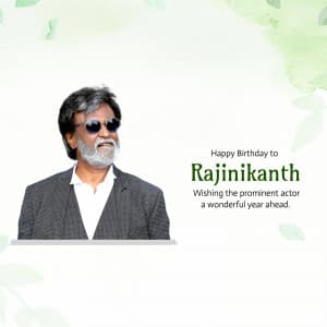 Rajinikanth Birthday Facebook Poster