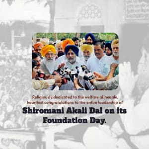 Shiromani Akali Dal Foundation Day graphic