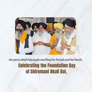 Shiromani Akali Dal Foundation Day creative image