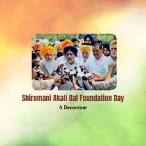 Shiromani Akali Dal Foundation Day poster Maker