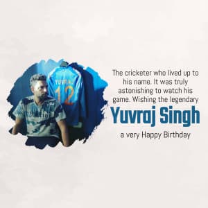 Yuvraj Singh Birthday poster Maker