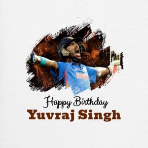 Yuvraj Singh Birthday event advertisement