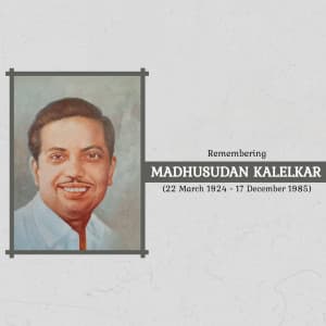 Madhusudan Kalelkar Punyatithi poster Maker
