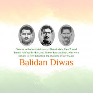 Balidan Diwas Facebook Poster