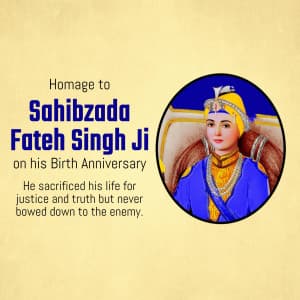 Sahibzada Fateh Singh Birth Anniversary Instagram Post