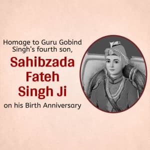 Sahibzada Fateh Singh Birth Anniversary event advertisement