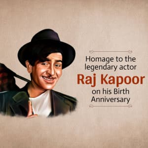 Raj Kapoor Jayanti marketing poster
