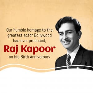 Raj Kapoor Jayanti whatsapp status poster