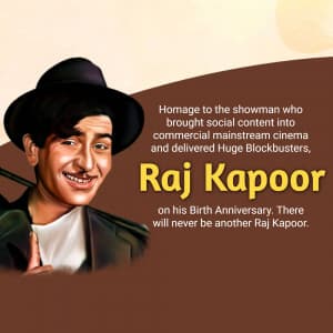 Raj Kapoor Jayanti poster Maker