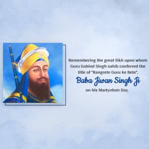 Baba Jiwan Singh Martyrdom Day marketing poster
