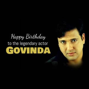 Govinda Birthday marketing poster