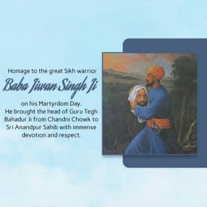 Baba Jiwan Singh Martyrdom Day graphic