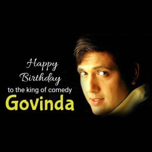 Govinda Birthday marketing flyer