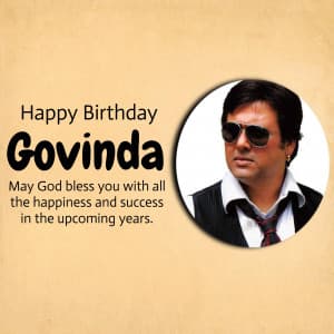 Govinda Birthday Facebook Poster