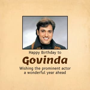 Govinda Birthday event advertisement