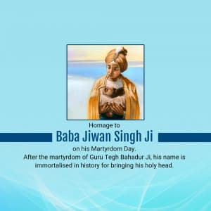 Baba Jiwan Singh Martyrdom Day poster Maker