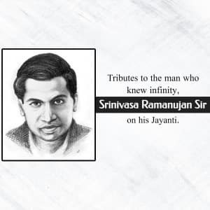 Srinivasa Ramanujan Jayanti creative image