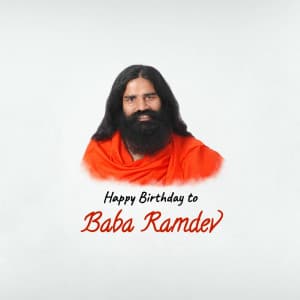 Baba Ramdev Birthday marketing flyer