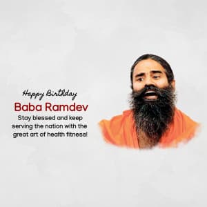 Baba Ramdev Birthday creative image