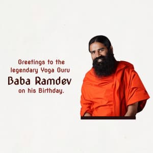 Baba Ramdev Birthday Facebook Poster