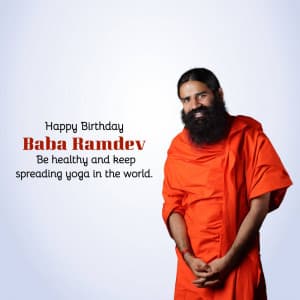 Baba Ramdev Birthday poster Maker