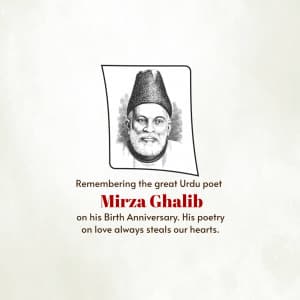 Mirza Ghalib Jayanti graphic