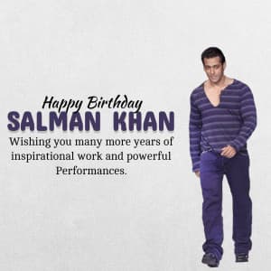 Salman Khan Birthday' marketing poster