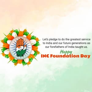 Congress Foundation Day whatsapp status poster