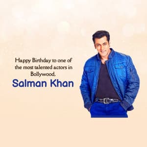 Salman Khan Birthday' whatsapp status poster