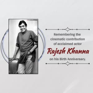 Rajesh Khanna Janm Jayanti whatsapp status poster