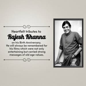 Rajesh Khanna Janm Jayanti poster Maker