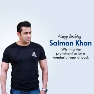 Salman Khan Birthday' poster Maker