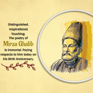 Mirza Ghalib Jayanti poster Maker