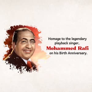 Mohammed Rafi Birth Anniversary graphic