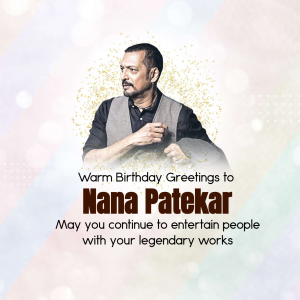 Nana Patekar Birthday marketing flyer