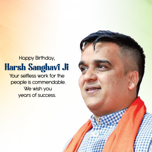 Harsh Sanghavi Birthday event advertisement