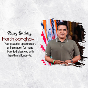 Harsh Sanghavi Birthday Facebook Poster