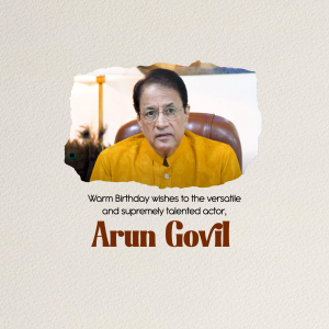 Arun Govil Birthday greeting image
