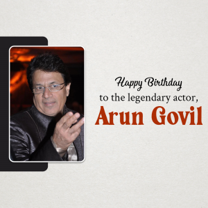 Arun Govil Birthday marketing poster