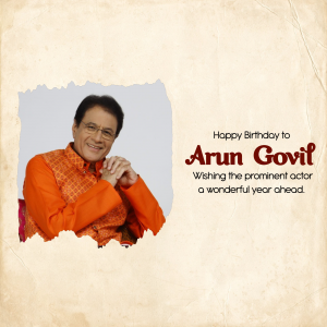 Arun Govil Birthday creative image